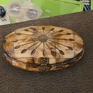 Elegant Brown and Cream Decorative Box